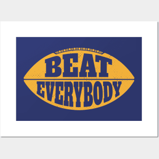 Vintage Beat Everybody Football Gameday // Retro Football C Posters and Art